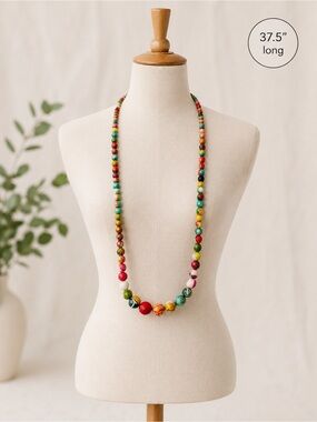 Kantha Graduated Bead Kali Necklace